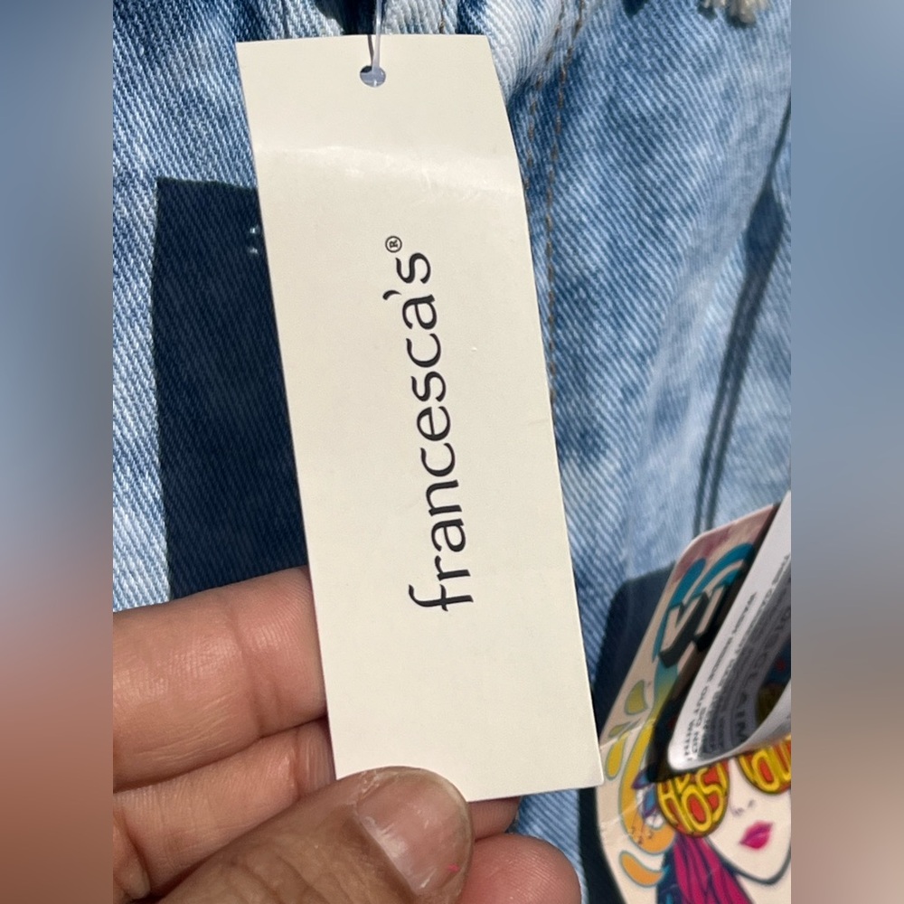 Francesca’s Vintage Almost Famous Harper Heritage Patchwork Acid Wash Jeans NWT - Picture 13 of 16